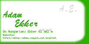 adam ekker business card